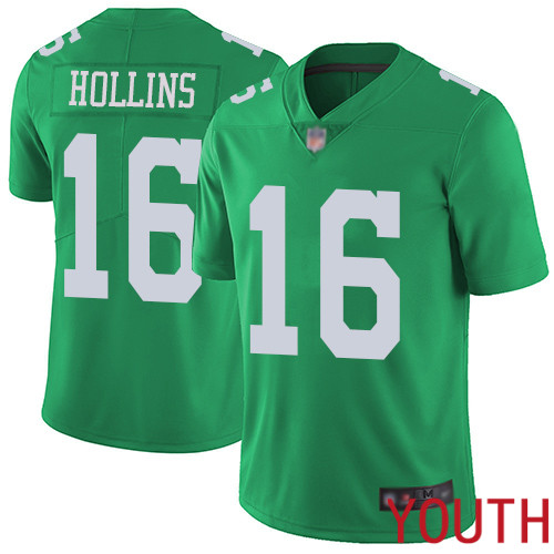 Youth Philadelphia Eagles #16 Mack Hollins Limited Green Rush Vapor Untouchable NFL Jersey Football->women nfl jersey->Women Jersey